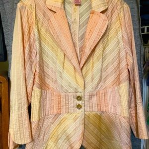 Womens pastel chiffon like blazer